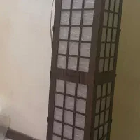 آباژور و لوستر چوبی ست