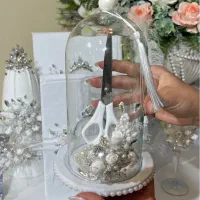 قیچی عروس داخل گوی شیشه ای