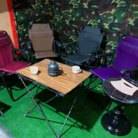 صندلی مسافرتی مدل پارچه ای و چوبی پلاس