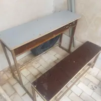 نیمکت سه نفره مدرسه ای|صندلی و نیمکت|اردکان, |دیوار