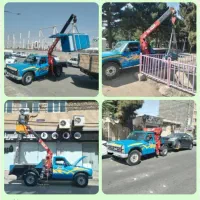 نیسان جرثقیل و یدک کش  همراه با سبد بالابر