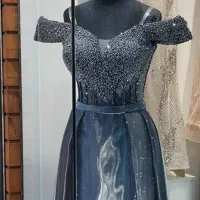 لباس ماکسی مجلسی بسیار شیک و مروارید دوزی شده