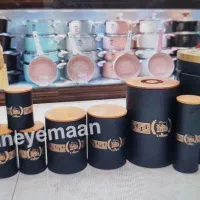 ست سطل آشغال و جا حبوباتی و قند و شکر یونیک نو