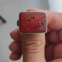 انگشتر عقیق قرمز نقره