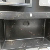 گرانیتی نشکن انیکو مشکی رگه طلا سینک ۸۰