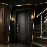 نرده استیل، الکترواستاتیک، پله استخری استیل
