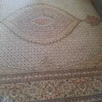 دوتا فرش ۱۲ متری سالم تیغ ماهی کرم رنگ