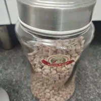 جا حبوبات شیشه،درب استیل