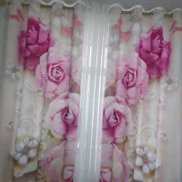 پرده دوتکه چاپی