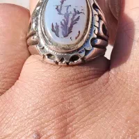 عقیق شجر زیبا و طبیعی با رکاب نقره زنجان
