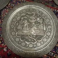 ۴ دیوار کوب مسی عتیقه - پر قلم ریز نقش قدمتی