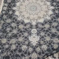 کاور فرش کرم طوسی شیش متری ۳ عددجنس مخمل وارداتی