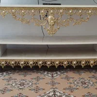 ساعت برنز و اینه کنسول و میز تلویزیون