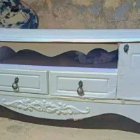 میز تلویزیون دارای دو درب و دو کشاب ام دی اف