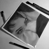 طراحی چهره سیاه‌قلم/هدیه خاص و ماندگار