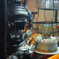 سماور ۳۵ لیتری داخل برنجی بیرون کامل استیل