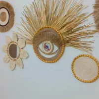 دیوارکوب مکرومه آینه