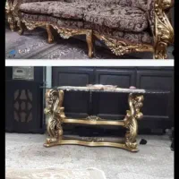 مبل استیل نه نفره تمام چوب محکم و سالم