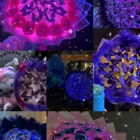 حراج ۵۰درصد دسته گل پروانه گل پیپ پاکن مخملی