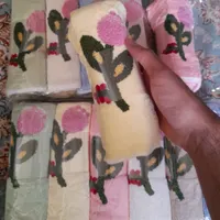 دستمال گرم بالای هویچی و شاخه گلی ۶ تایی و تکی|سفره، حوله، دستمال آشپزخانه|قم, زنبیل آباد|دیوار