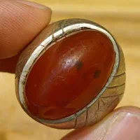 انگشترکهنه عقیق کلوخه آفریقا شجر دار طوق دار