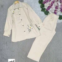 ست تابستونی بلند با گل دوزی