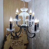 لوستر کلاسیک ترکیبی باکارات و فلز مدل پاتریس