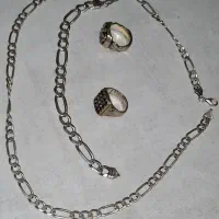 ست گردنبند نقره عیار ۹۲۵  وزن کل ۴۵ گرم