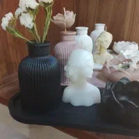 شمع وباکس گل شمع وسنگ مصنوعی