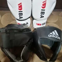 ست دستکش iba چرم و کلاه بوکس