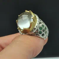انگشتر نقره در نجف و زمرد