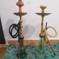 دوعدد قلیان برنجی