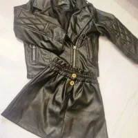 کت و دامن چرم بچگانه