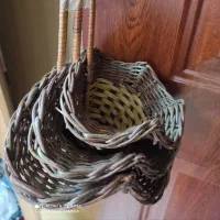 ست سبد گل حصیری