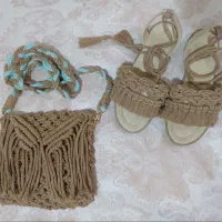 ست کیف کفش مکرومه