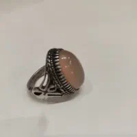 انگشتر نقره . نگین عقیق یاس مشهد