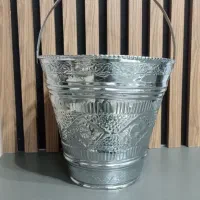 سطل برنجی قدیمی بدنه قلم