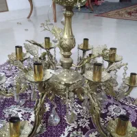 لوستر تمام برنج ۱۲ شاخه