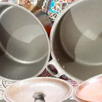 دو عدد قابلمه بزرگ تفلن اصلی قدیم