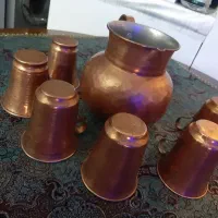 پارچ و لیوان مس