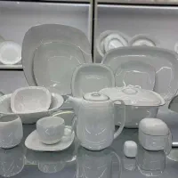 سرویس چینی ۱۲ نفره زرین لب طلا آکبند