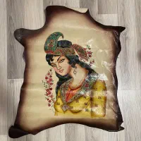 تابلو ‌نقاشی چرم پوست دباغی مینیاتور نگارگری قدیمی
