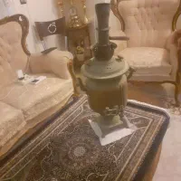 سماور ذغالی بسیار قدیمی برنجی