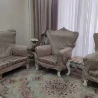 رو مبلی مدل استیل هفت نفره با پارچه ضخیم