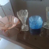 ۴عدد کاسه قدیمی سالم یه جفت گلدون یه کم لب پر شده