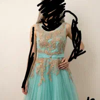 پیراهن مجلسی کوتاه گیپور و تور