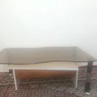 میز عسلی شیشه ای بزرگ