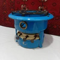 چراغ نفتی سه فیتیله هلندی خوراک پزی قدیمی عتیقه