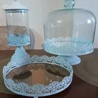 ظرف کاپکیک کندی و سینی کف آینه ای نو