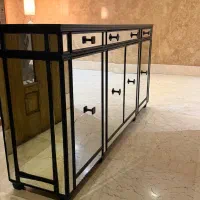 کنسول اینه ای چوبی مشکی